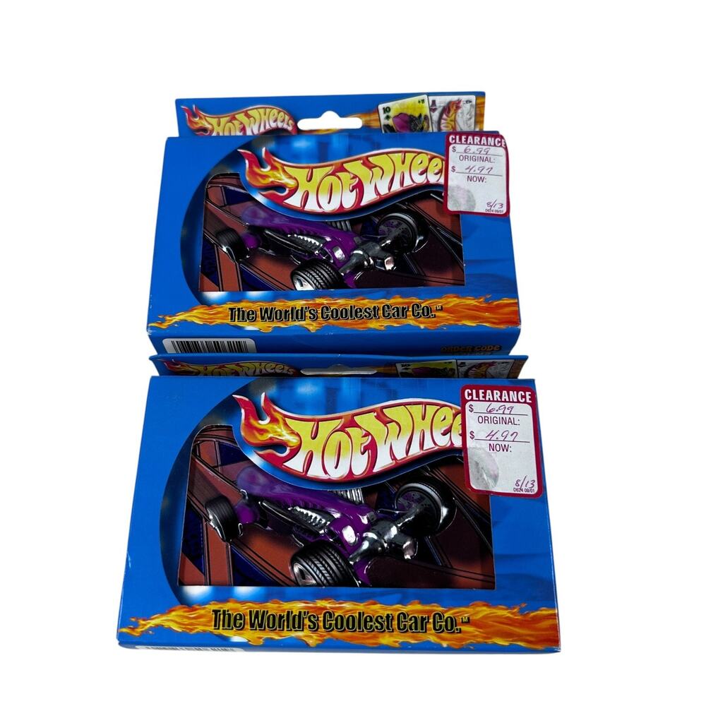 (2) Hot Wheels Two Decks of Playing Cards Bicycle New In Unopened Box 1:64 Scale